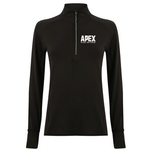 Ladies Long Sleeve Zip Neck Performance Top Thumbnail